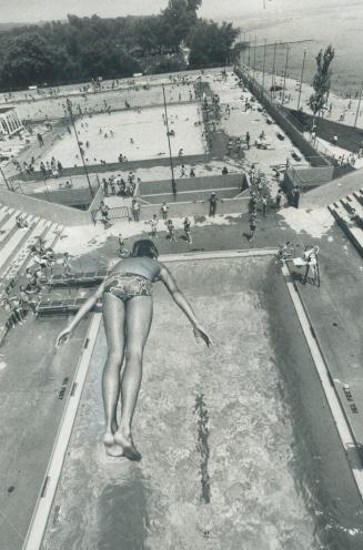 Escaping crowds at children's and adults' pools, 16-year-old Jeff Gunn of Kingston Rd