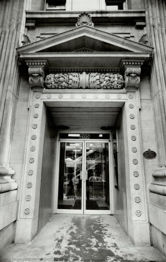 Answer to doorquiz, The door in yesterday's Grab bag guards the Toronto Dominion Bank at 205 Yonge Street, just north of Queen Street