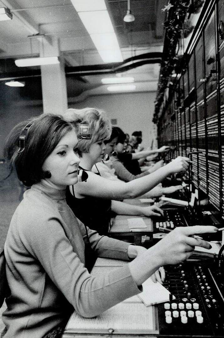 About 1,100 women will handle the local and long distance telephons calls