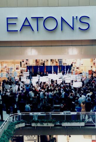 Rally for Eaton's staff