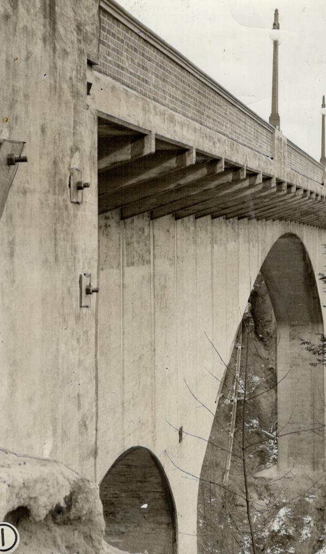 Cantilever structure being repaired