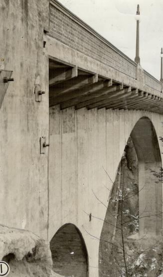 Cantilever structure being repaired