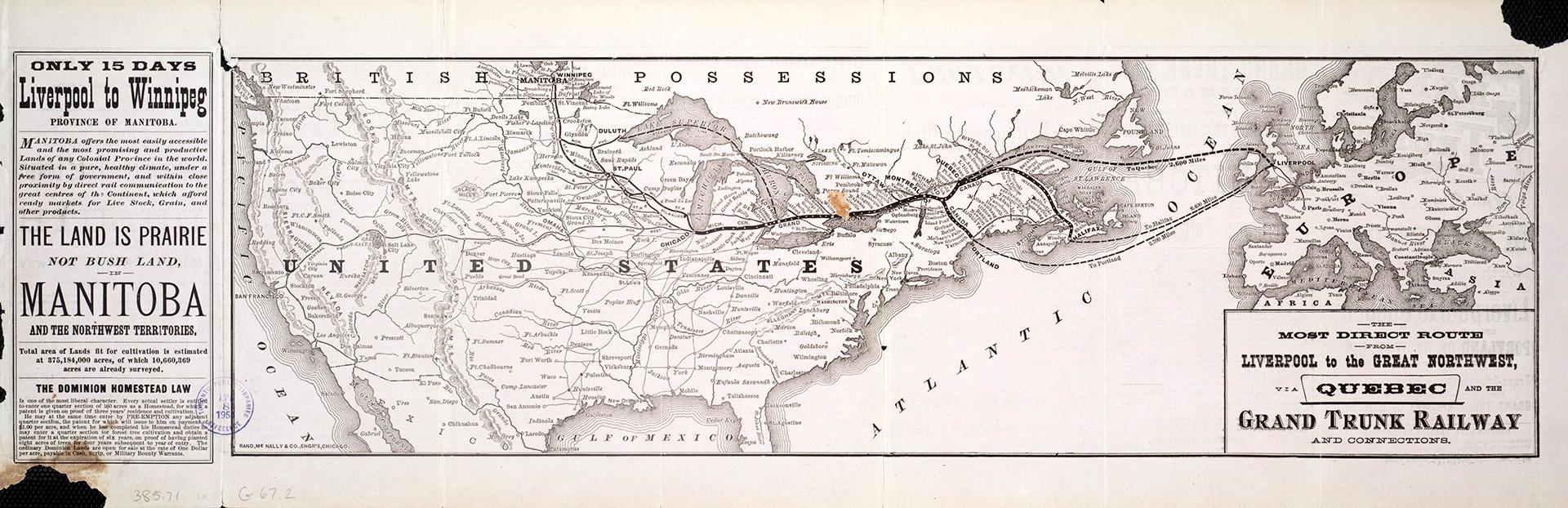 Grand Trunk Railway of Canada, to Manitoba, the Northwest Territories, and all points in Canada and the United States