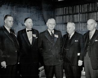 Quintet of distinguished osgoode graduates at last night's 1921 class reunion