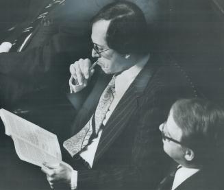 Liberal leader Stuart Smith ponders last night's Ontario budget