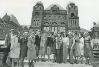 Pulling together: Core of a smooth network among Ontario's female civil servants are these affirmative-action advisers, pictured at Queen's Park