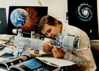 Eye for detail: Model-maker Bill Ireland recreates space hardware to be photographed