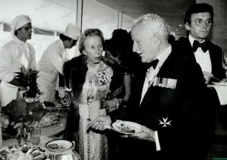 Oysters and pheasant: Guests who paid $1,000 a couple for the gala opening of Roy Thomson Hall last night included former Governor General Roland Michener and wife Norah
