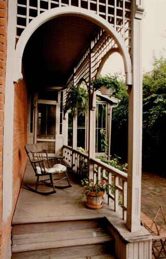 Above, the Cabbagetown porch of Peggy Weir looks as it did when it was built in 1884, with all the original latticework and arches. Right, top to bott(...)