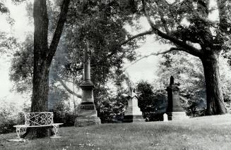 Mount pleasant cemetery: Monument of Aeneas McCharles and his wife marks one of the first graves in the cemetery