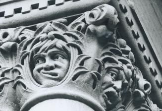 Gargoyles that decorate the old city hall are said to be caricatures of Toronto politicians of 1899