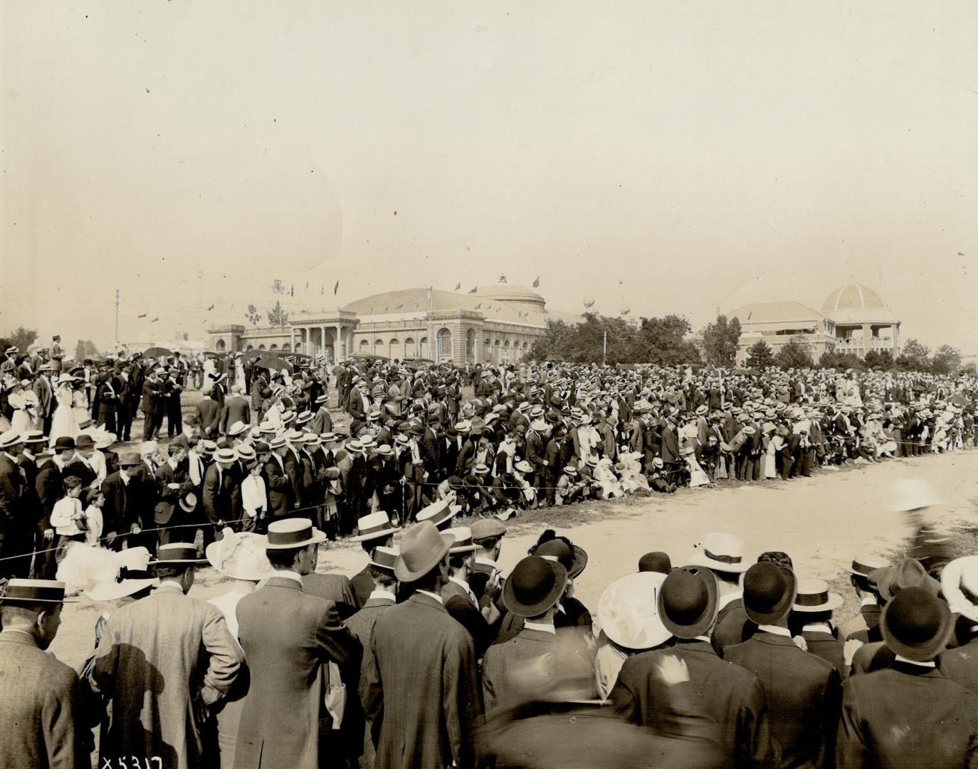 Parade line-up c.1910 along old Lakeshore Boulevard