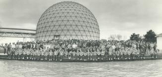 A warm, wide welcome, Six hundred Ontario place staff members turned out yesterday to remind us Opening Day '83 is coming up next Thursday, May 12