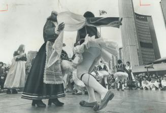 Celebrating the 153rd anniversary of the war in which Greece won independence from Turkey, Greek dancers perform Saturday in Nathan Phillips Square. A(...)