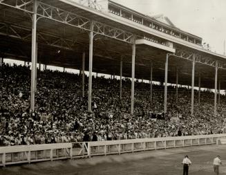 In per-war days the grandstand held crowds like this, drawn from all quarters of the world