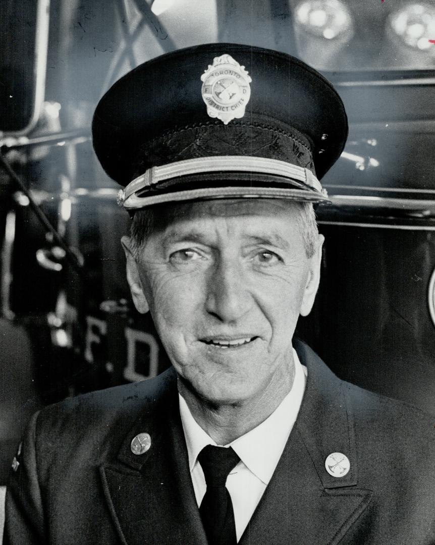 Fire Chief retires, Yorkville District Fire Chief Douglas Begley retired yesterday, just short of his 65th birthday, after 42 years with Toronto Fire Department, 10 of them at Yorkville