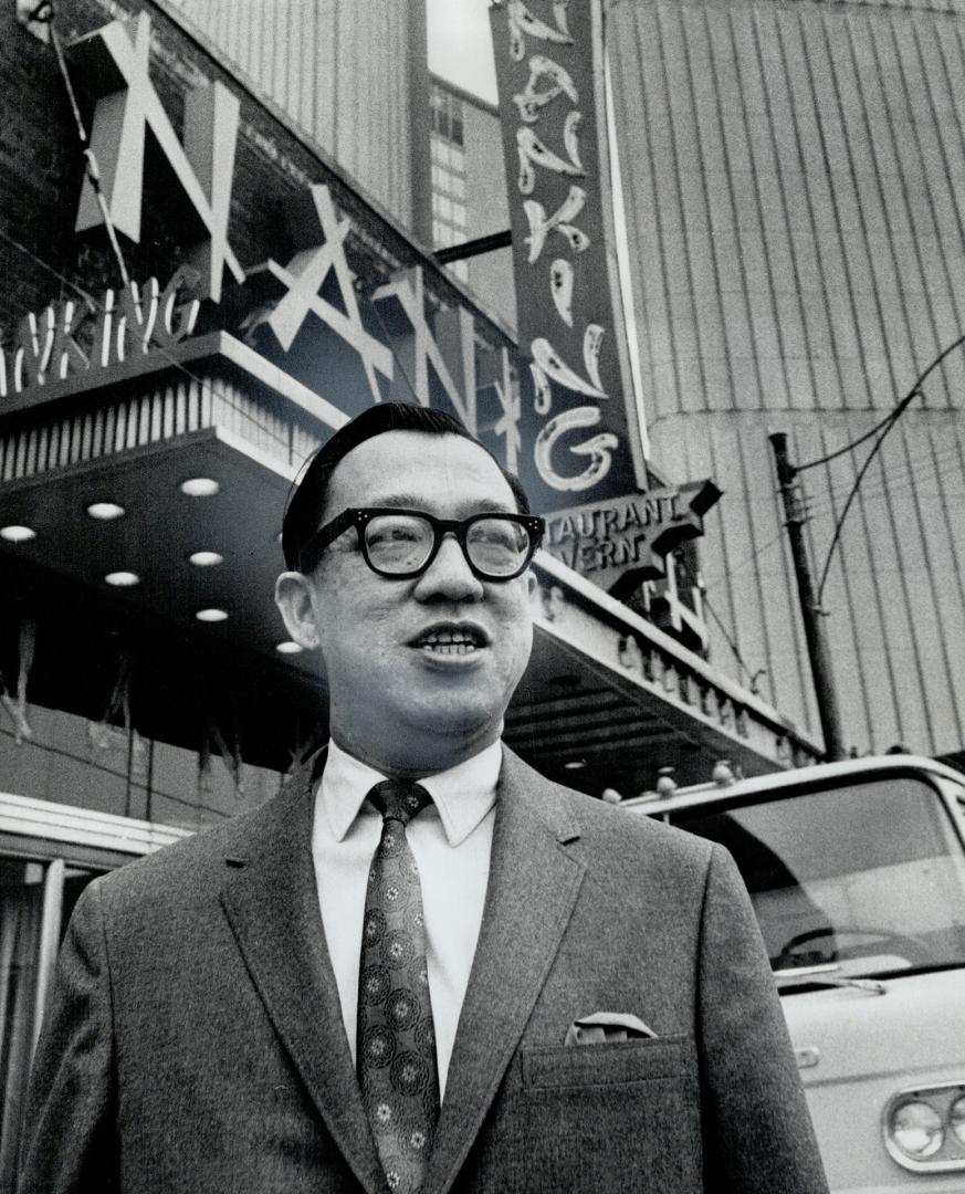 Trying to save chinatown, Harry Tang, a partner in the Nanking Tavern - building on Elizabeth St
