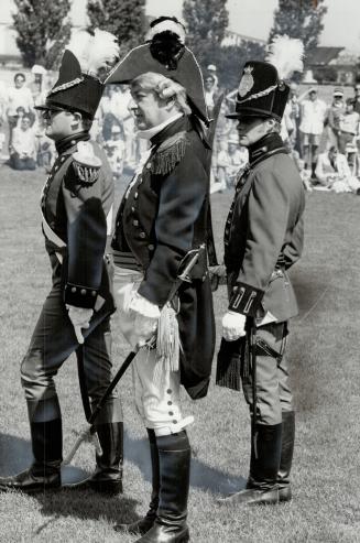 Lt.-Gov. Simcoe reviews the guard at Fort York