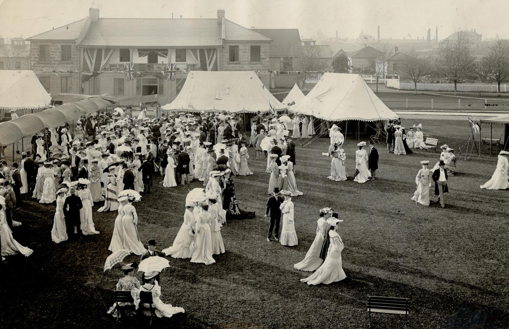 Garden party at turn of the century was colorful event of the society season