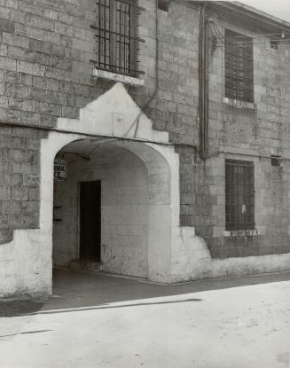 Doorway to Stanley Barracks is shown here