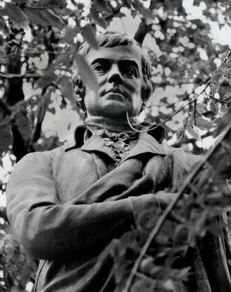 Scottish Poet Robert Burns. He has problems with Allan Gardens tree