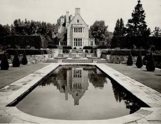 A view of Uplands, the home of Mr. and Mrs. Alfred Rogers, on Bayview, showing the pool and part of the gardens, which is to be opened to the public t(...)