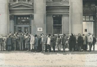 Number of people on welfare in Toronto has been dropping since this picture of local welfare office was taken in 1971 and seems to bear out contention in article that no one really wants to be on it