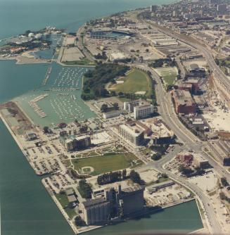 Image shows an aerial view of the Harbour.