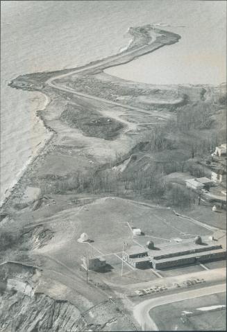 Image shows an aerial view of the waterfront.