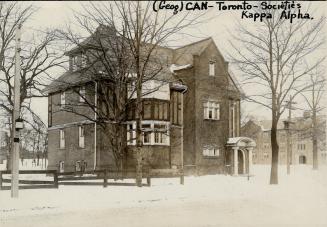 Kappa Alpha Sog. 16 Glaskin Ave sounded 1892 situate on university property has about 30 actions members in the frasernity. [Incomplete]