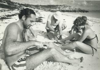 L-R. Andrew Willman, Richard MacKenzie and Marthe Dupuis Cating Co-conut