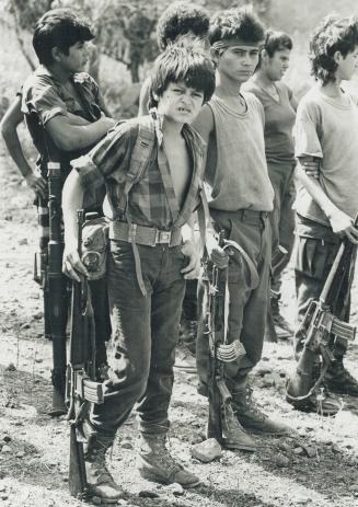 Members of F.M.L.N. Army in Jungles of El Salvador near Santa Clara village