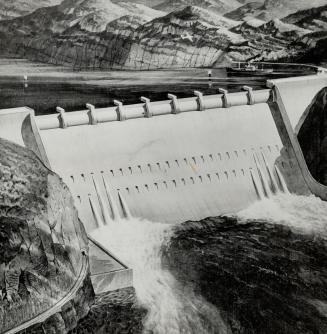Right, is a sketch of the dam which when completed by U