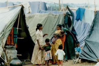 Make shift refugee camp at Talani