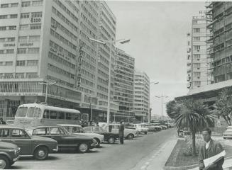 Unchanging face of the traditional Arab world (above) contrasts with the modernity of bustling Casablanca (below)