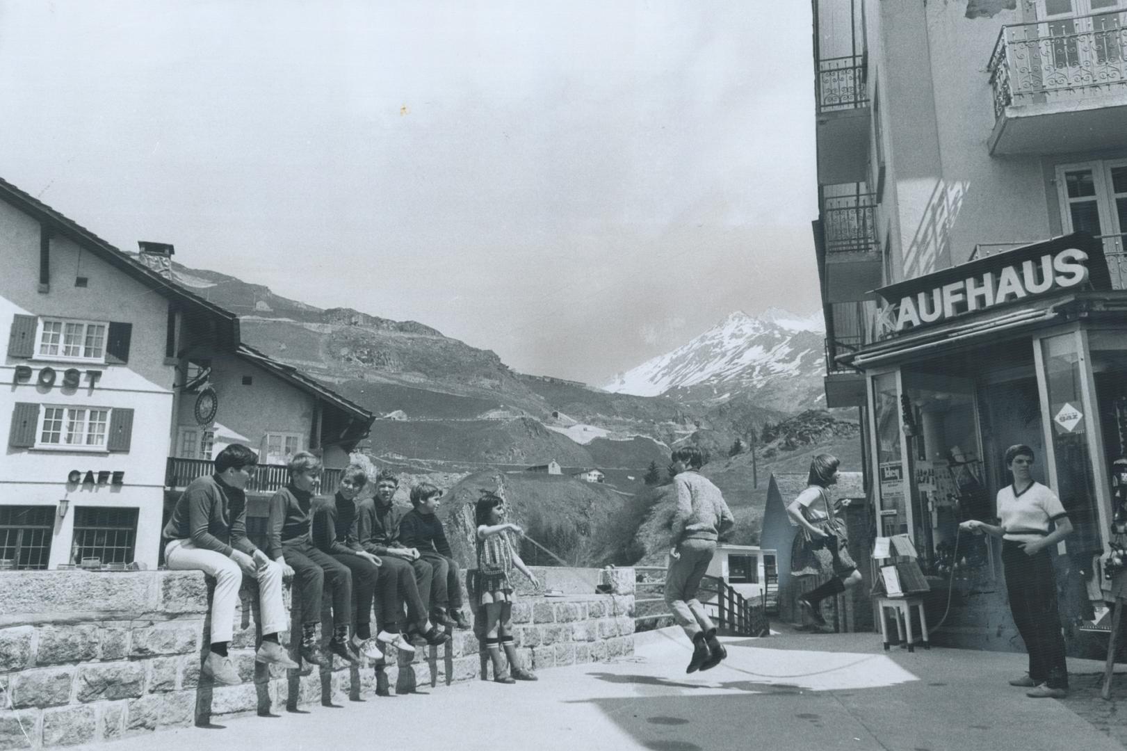 Jumping over a mountain is easy for Swiss children as many of them live over a mountain and skipping is a favorite game