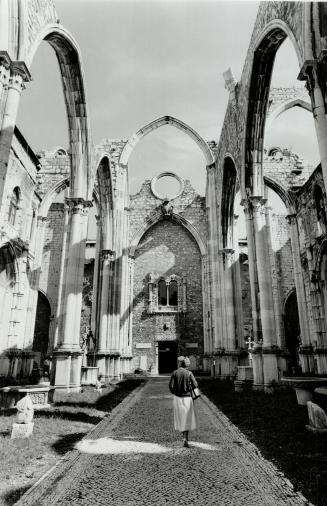 The Gothic shell of Lisbon's Large do Carmo Church, which survived the 1755 earthquake, has a stark beauty of its own