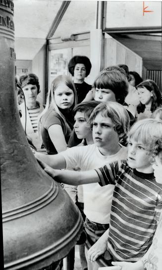 Touch Of Freedom. These youngsters are obviously impressed by their opportunity to touch the Liberty Bell, Philadelphia's most prized possession. The (...)