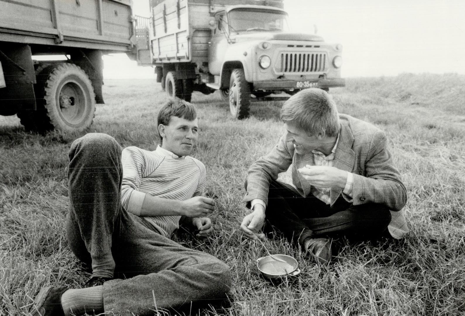 Lunch Break on Collectiv Farm near Suzdal (USSR)