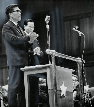 Viet Cong members at Massey Hall, Nguyen Van Ba (left) and Hoang Bich Son