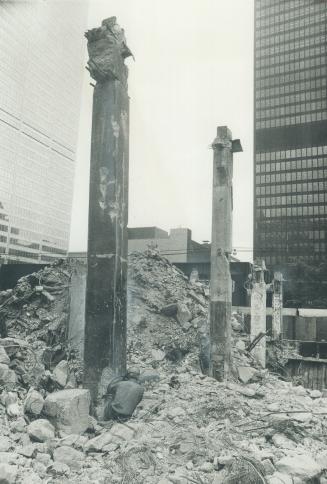 Downtown progress - one up, one down, The Bay and King St