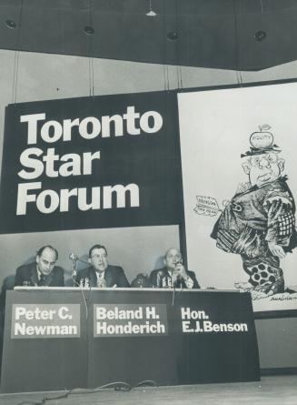 Dominating The Star Forum on tax reform last night was a giant cartoon at the front of the hall, by The Star's editorial cartoonist Duncan Macpherson,(...)