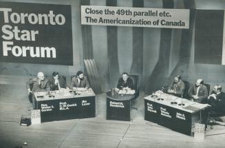 Fielding a question at Star Forum on The Americanization of Canada last night, Beland H