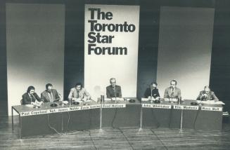 Panelists at last night's Star Forum at the Town Hall of St