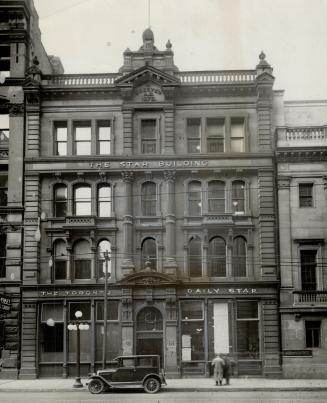 The building at 18-20 King St. W., which housed The Toronto Daily Star from 1905 to 1929