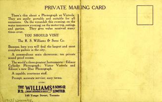 Private mailing card