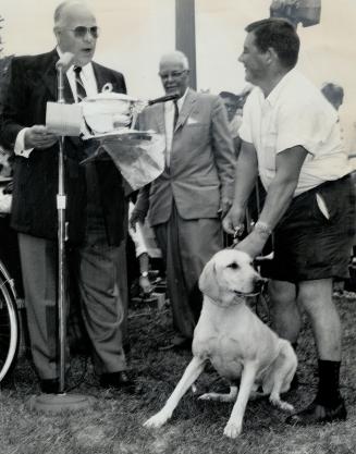 Two-time winner of The Star Lake Ontario Dog Derby at the CNE yesterday was Lady, a Labrador retriever owned by Vince Harrington of Highland Creek. He(...)