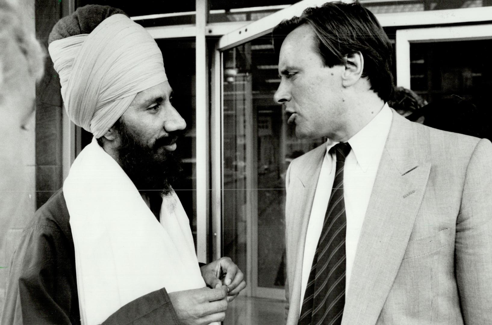 On trial: Daljit Singh Deol, left, and Talwinder Singh Parmar are among six accused