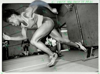Teenage track star Angela Bailey takes on Canada's queen of the sprints Angella Taylor in the 50-year dash tonight at Gardens