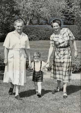 Tea will be served each day of tours, June 14, 15 and 16 in estate of Lady Baillie, shown with her daughter, Mrs